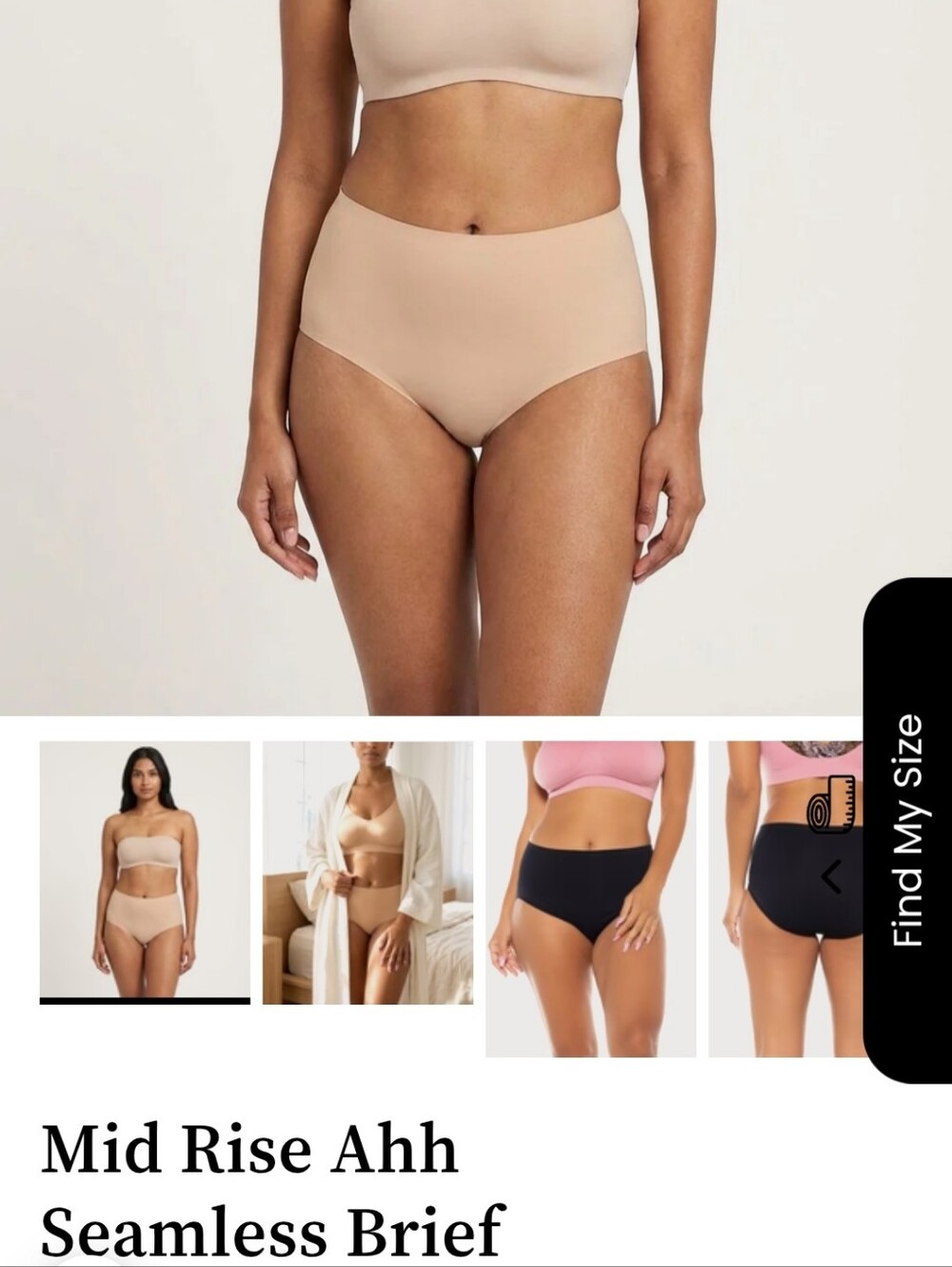 Rhonda Shear TWO Pair 1 Black 1 Nude Mid Rise Ahh Seamless Brief Panties Sz 1X